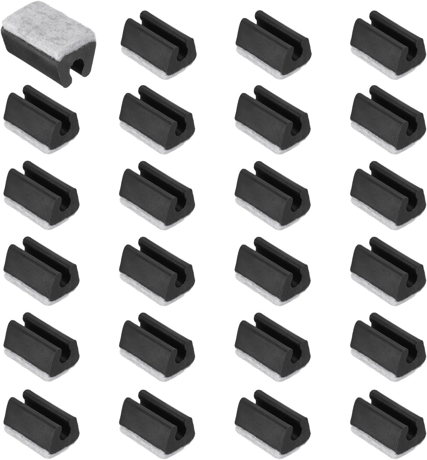 24 Stück U-förmige Stuhlbeinschoner Für 8 Mm Stuhlbeine, Schwarz