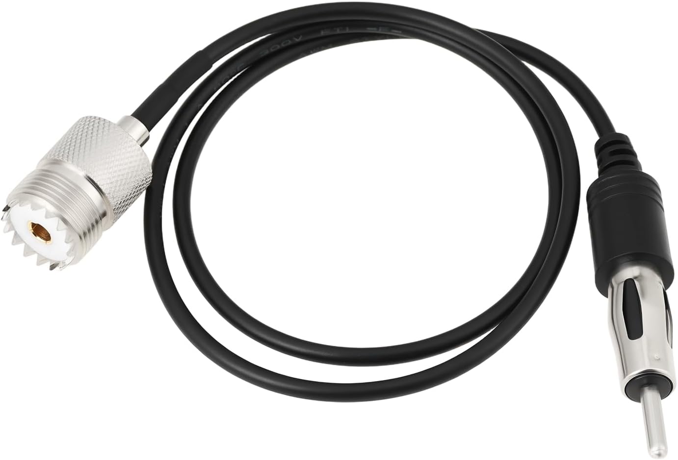 Uhf-buchse Auf Din-am/fm-stecker-radioantennenadapter, 50 Cm Rg174-kabel, Kompatibel Mit Kfz-cb-funkgeräten