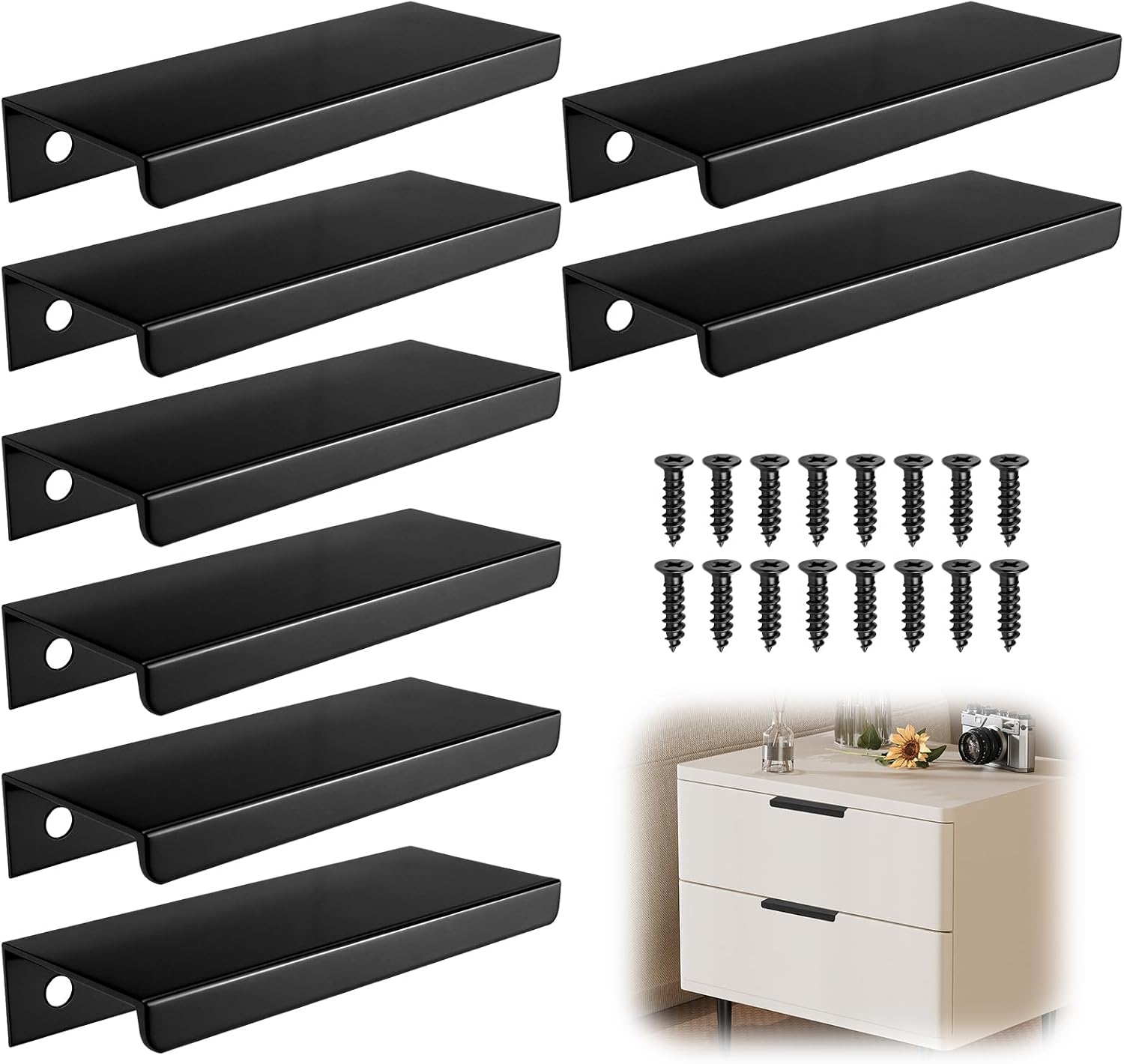 Stück Verdeckte Schrankgriffe 80 Mm, Küchenschrankgriffe Aus Aluminium
