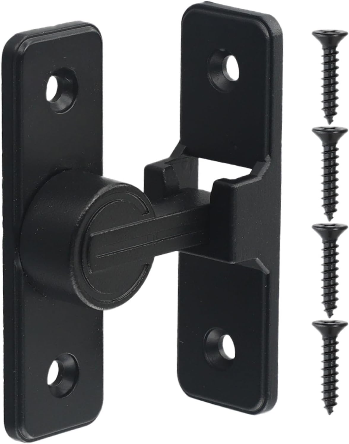 Robuster 90°-winkelriegel Für Scheunentore – Schieberiegel Aus Zinklegierung Für Gartenhäuser Und Zäune, Schwarz, 80 X 25 Mm