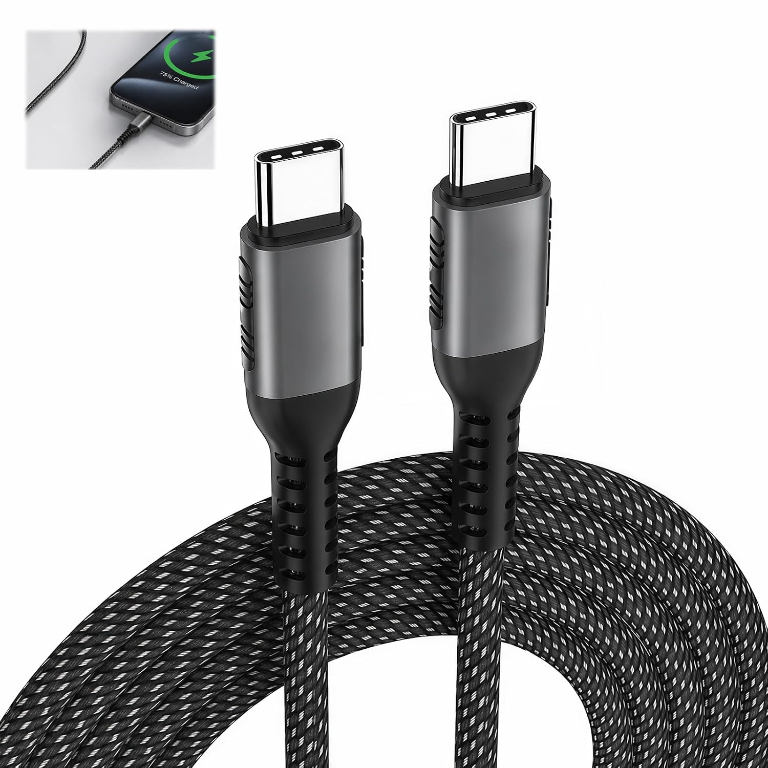240 W, 1,5 M Usb4-kabel (80 Gbit/s), Usb-typ-c-datenkabel Mit 16k- Oder Dual-8k-videoübertragung, Kompatibel Mit Macbook, Monitor, Dockingstation, Ipad, Iphone Und Anderen Usb-c-geräten