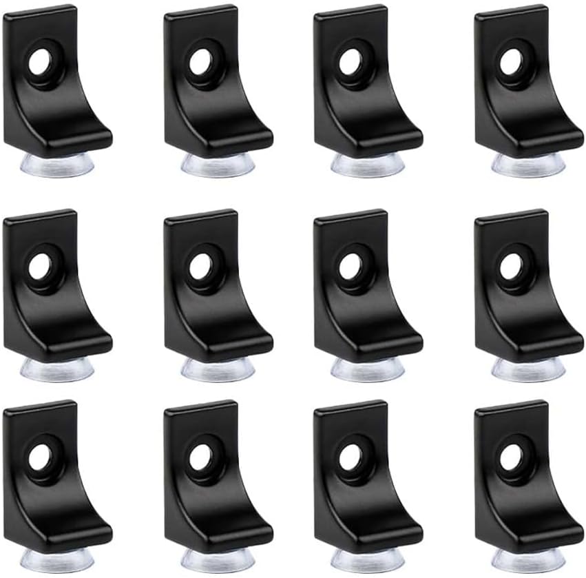 Set Mit 12 Glasregalhalterungen Mit Saugnäpfen, Eckregalhalterungen Für Möbel, Schränke, Weinschränke (12er-set, Rechteckig)