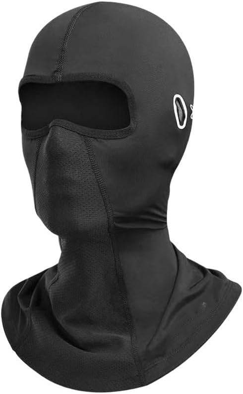 Kühlendes Eisseidenmaterial Mit Uv-schutz Für Radfahren, Atmungsaktiver Komfort Bei Outdoor-sportarten Und Motorradfahren, In Schwarz