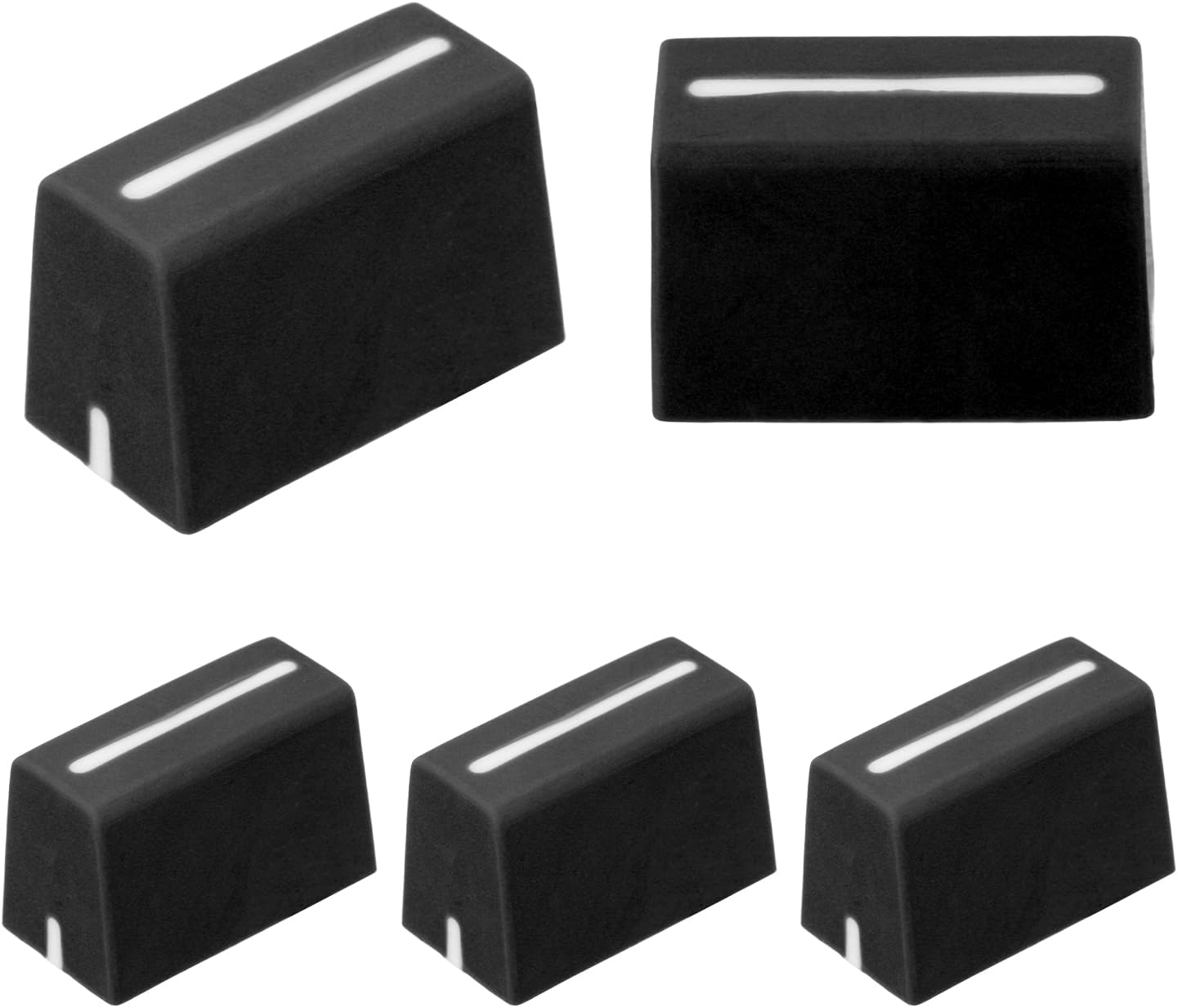Universelle Faderknöpfe, Schwarze Faderkappen Für Mischpult-potentiometer-schieberegler, Ersatzgummi Für Dj-controller-mischpultkonsole, 5 Stück