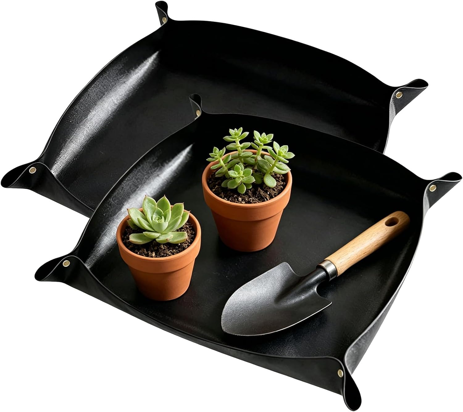 2er-set Pflanzmatten – 100 X 100 Cm – Wasserdicht – Faltbar – Wiederverwendbare Gartenmatte Für Töpfe – Zum Ersetzen Von Erde, Beschneiden