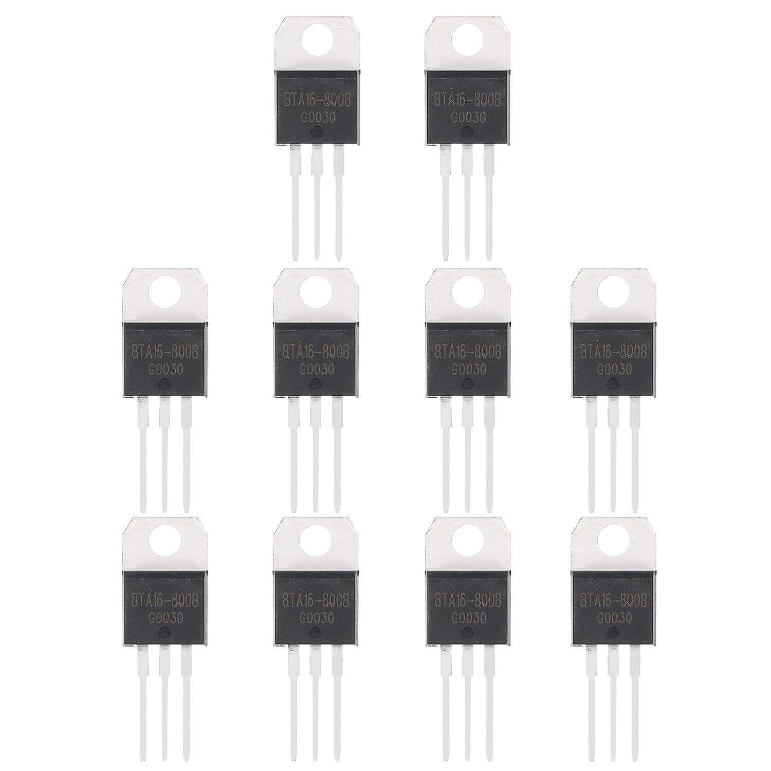 10 Stück Bidirektionale Thyristoren Bta16-800b To-220 800v 16a