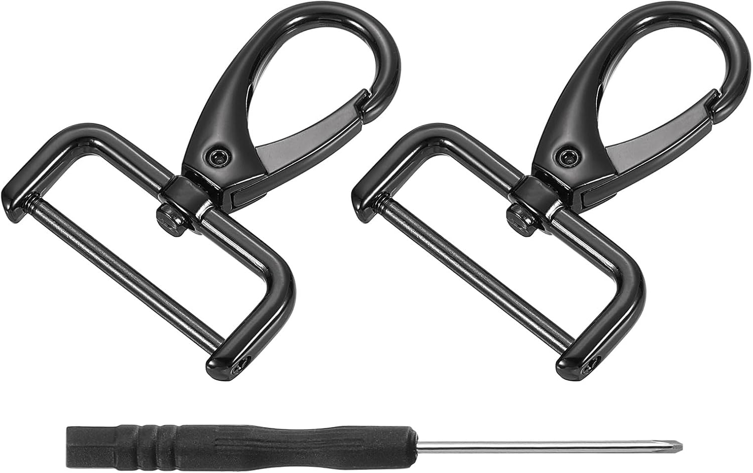 Abnehmbare D-ring-drehverschlüsse, 32 Mm, Schwarz, 2 Stück