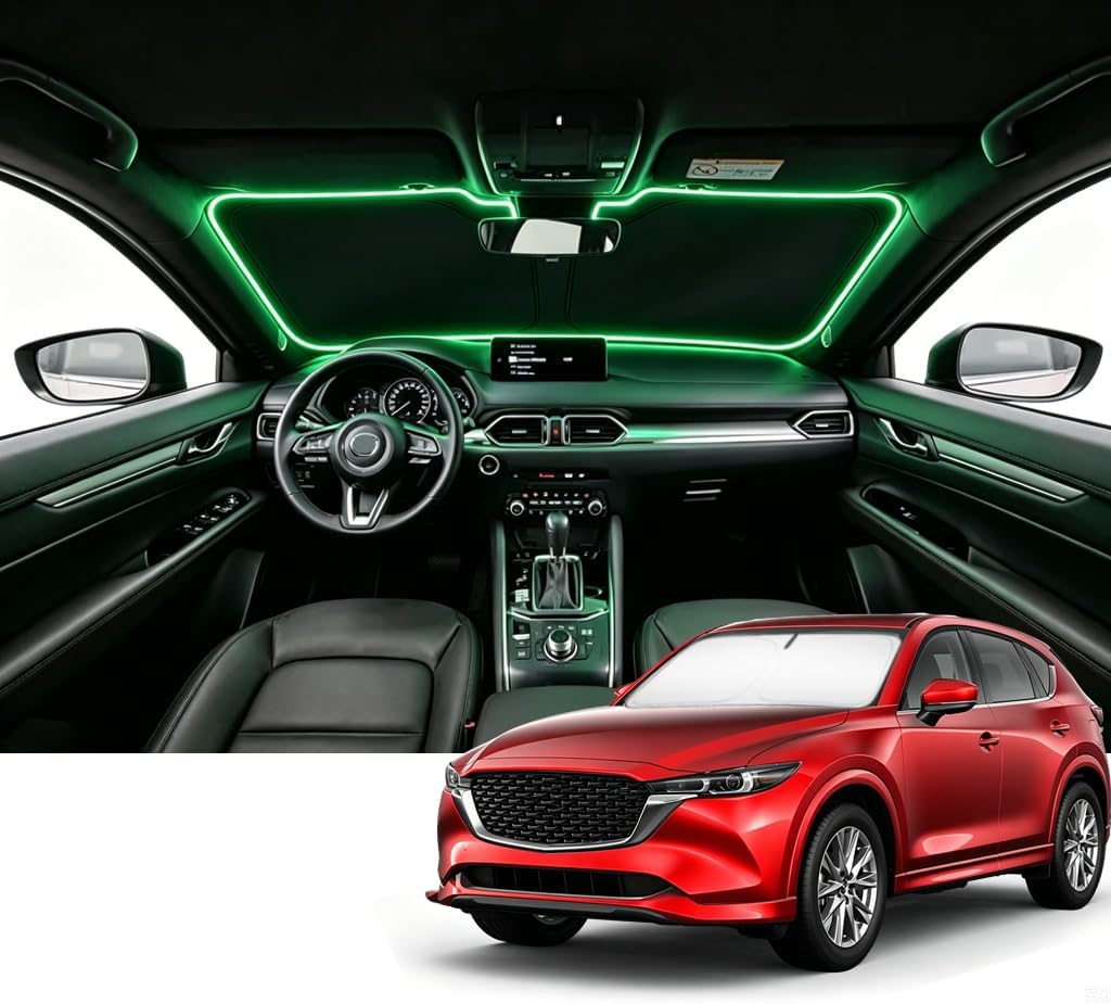 Sonnenschutzblende Für Die Windschutzscheibe Des Mazda Cx-5 (2019–2026), Kompatibles Zubehör, 4-lagig, Passgenau, Faltbar, Uv-schutz, Hält Ihr Auto Kühl
