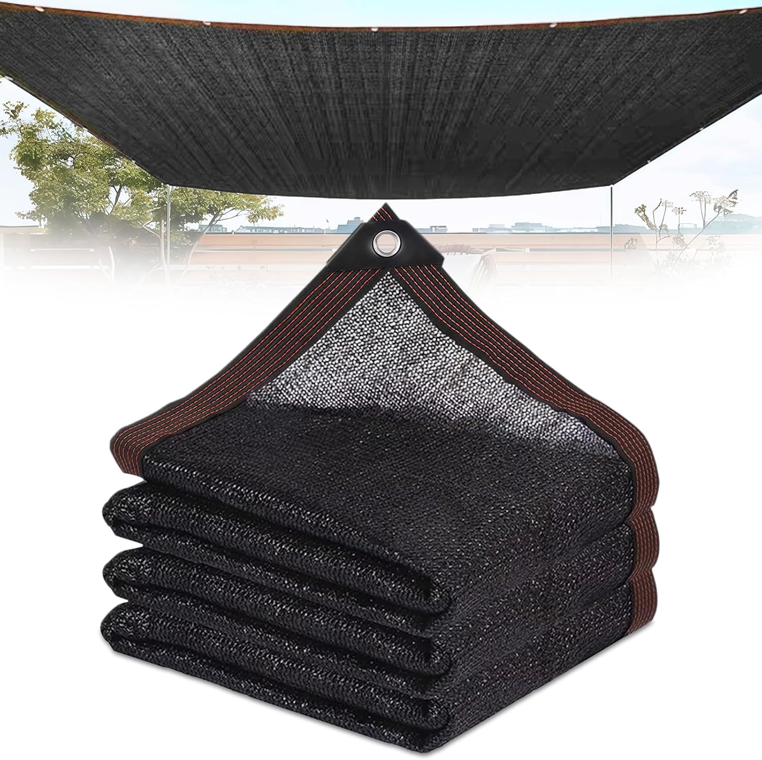 Schattierungsnetz, 1,2 X 2 M Sonnenschutznetz Mit Ösen, 50 % Uv-schutz, Inklusive 4 Seilen (5 M) Für Pflanzen/garten/hühnerstall/pergola/rasen/terrasse