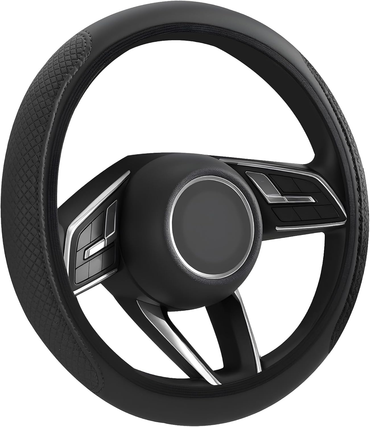 Universeller Autolenkradbezug, 36–38 Cm Lederlenkradbezug, Rundumschutz, Rutschfest Und Atmungsaktiv, Autozubehör Für Die Innenausstattung