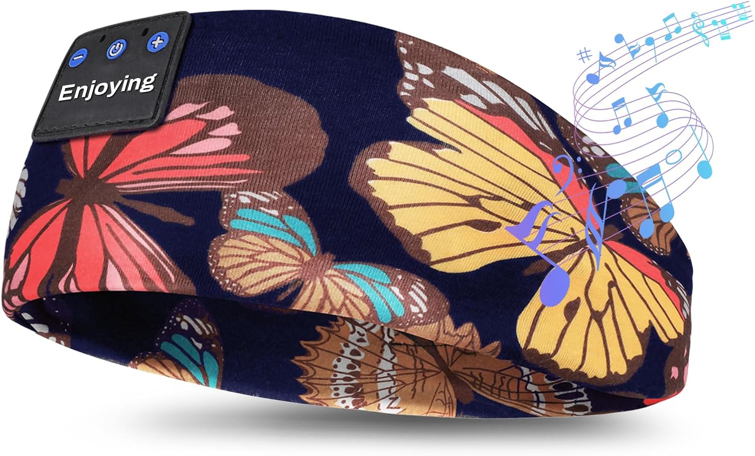 Schlaf-kopfhörer, Bluetooth-stirnband, Geräuschunterdrückende Schlaf-kopfhörer, Für Sport, Reisen, Seitenschläfer (schwarz-schmetterling)