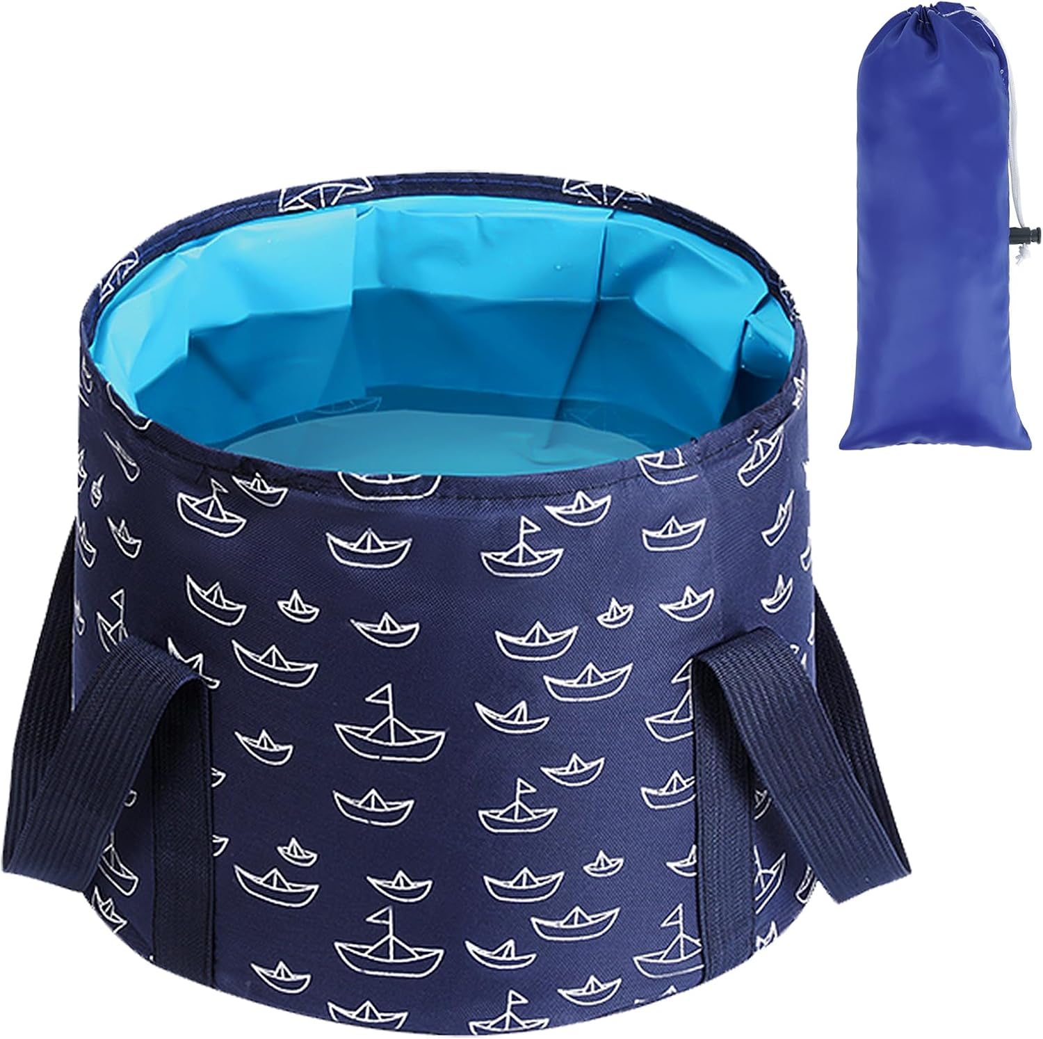 Zusammenklappbarer Fußbadeeimer, 25 L, Tragbarer Fußbadeeimer, Multifunktionales Fußbad, Fußbad Für Zuhause, Waschbecken, Faltbares Becken, Zum Angeln, Campen, Strand, Reisen