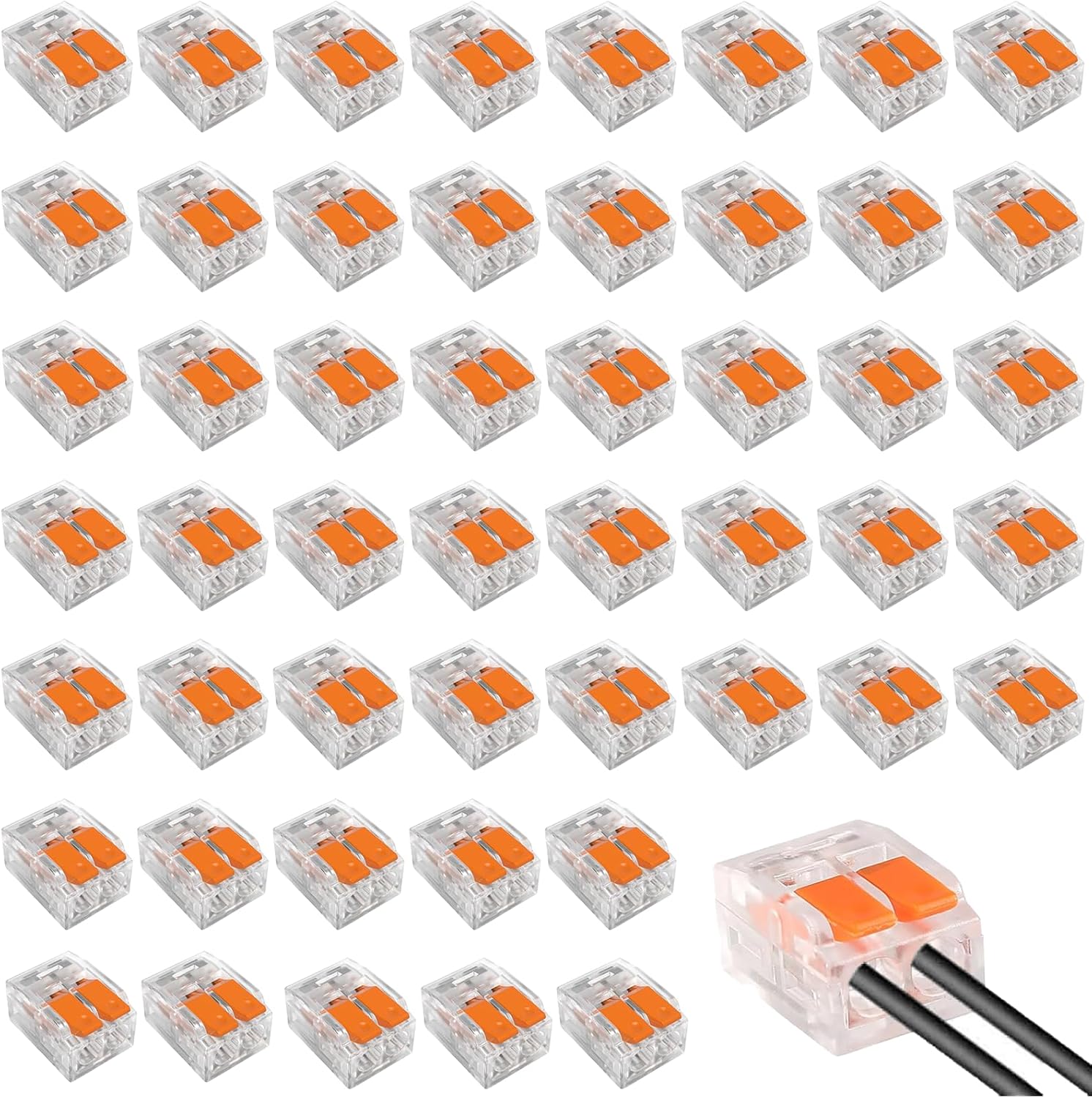 Packung Mit 50 Zweipoligen Kabelbindern Für Kabelverbinder