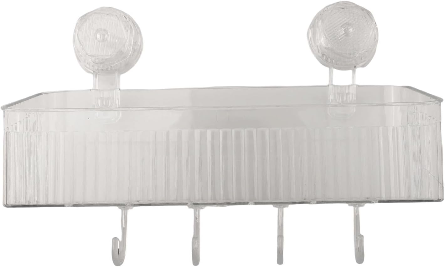 30 Cm Eckregal Für Das Badezimmer Mit Pet-behältern Und Schnellablauf (transparent)