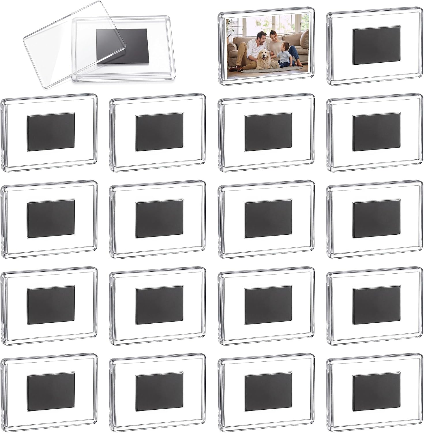 18 Transparente Kühlschrankmagnete Für Fotos, Mini-magnet-fotorahmen