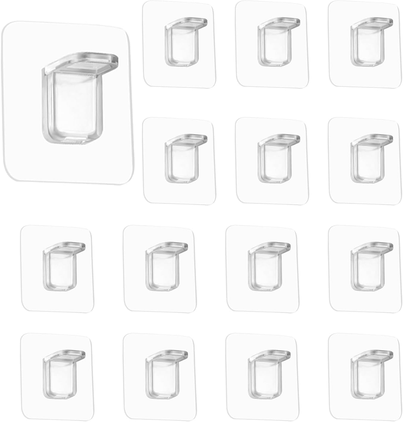 15 Selbstklebende Regalwinkel, L-förmige Regalträger, Kein Bohren Erforderlich, Transparente Kunststoff-klebehalterungen Für Kleiderschrank, Bücherregal, Garderobe, Badezimmer