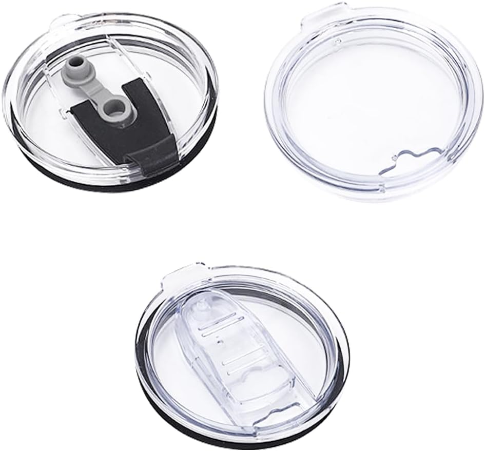 3-teiliges Set Reisebecherdeckel, 590 Ml, Ersatzdeckel, Transparenter Kunststoff, Auslaufsicher, Langlebig, Wiederverwendbar Für Reisebecher