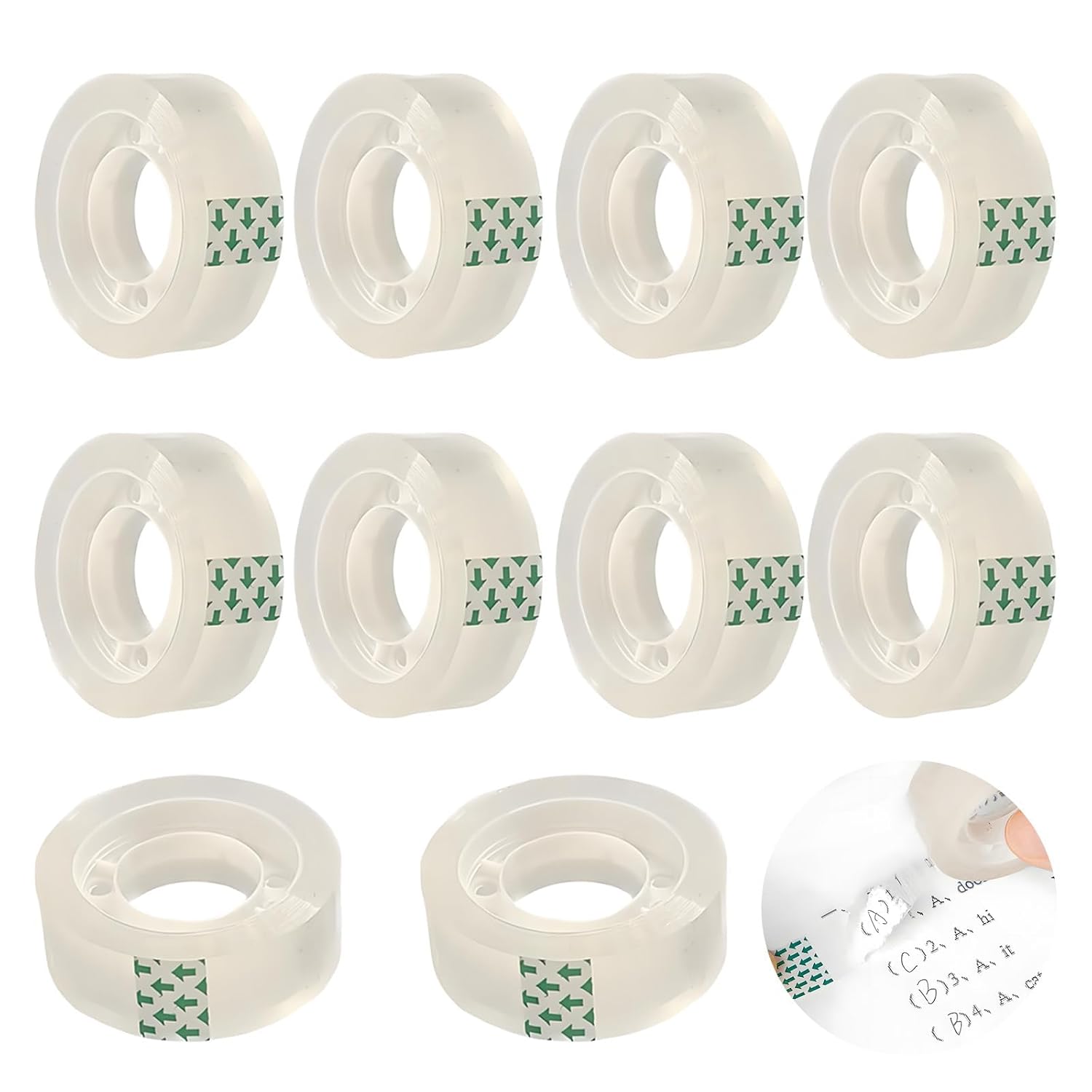 Transparentes Klebeband 15 Mm X 25 M – 10 Rollen Pro Packung – Stark Klebend, Ideal Zum Verpacken Von Geschenken, Für Büro, Schule Und Bastelarbeiten – Leicht Von Hand Abziehbar
