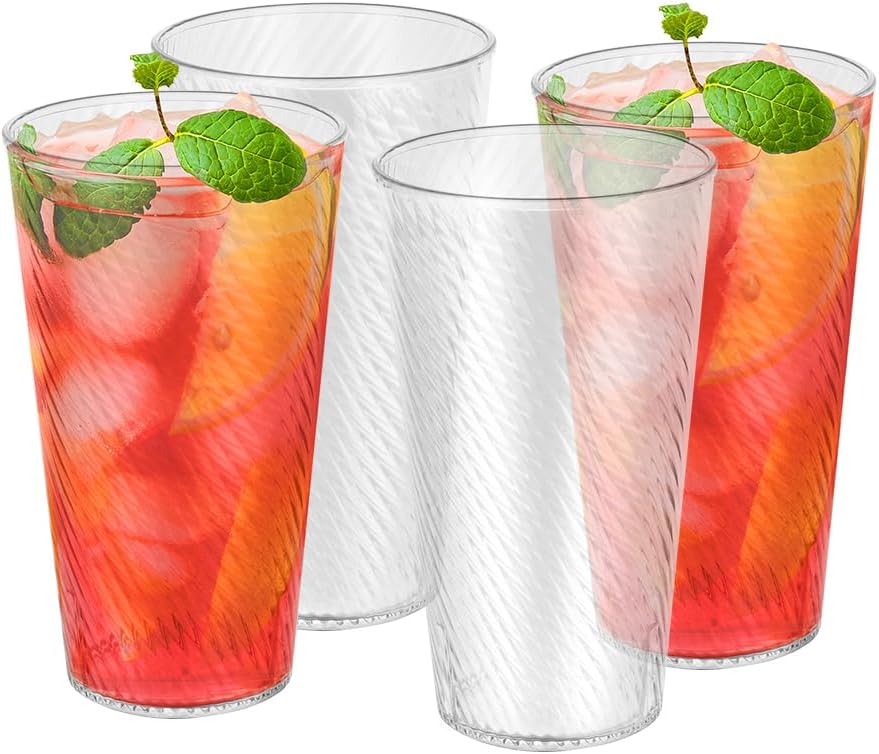 Servierbecher Aus Kunststoff, Transparente, Wiederverwendbare Wassergläser, Stabile, Bpa-freie Kunststoffbecher, Recycelbar Für Picknicks, Camping, Whisky-pudding