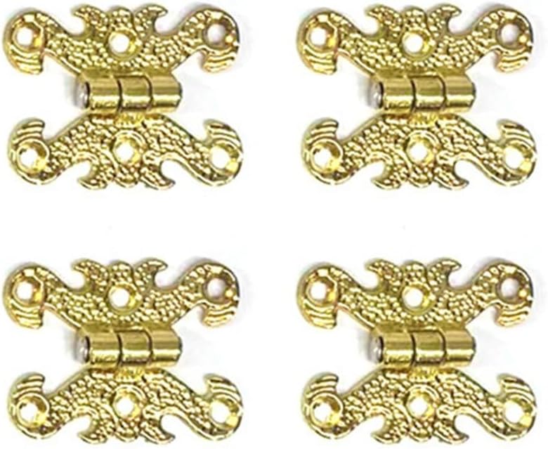 Satz Mit 4 Scharnieren Aus Zinklegierung, 40 X 30 Mm, Vintage-stil (gold S)