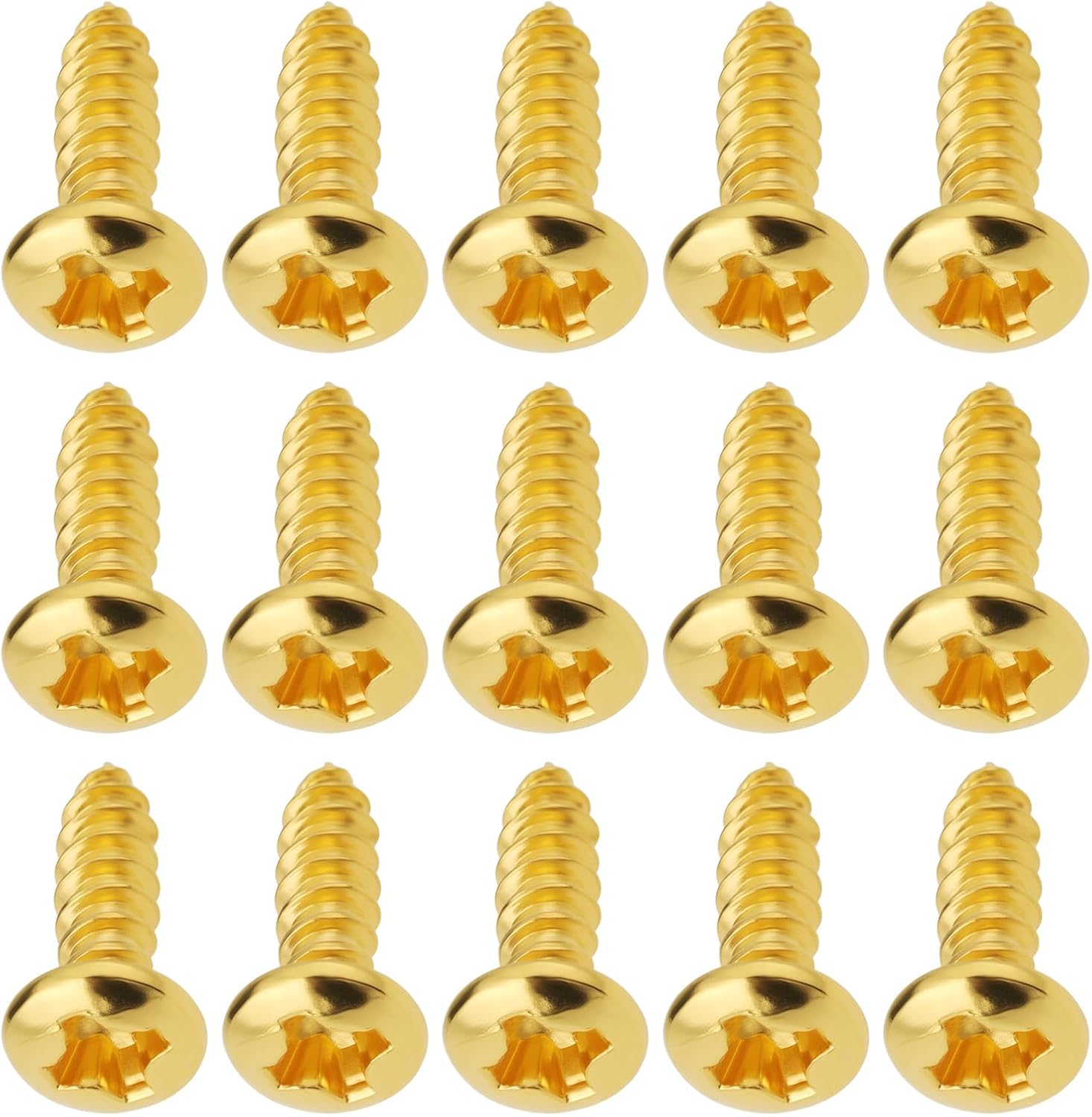 Satz Mit 40 Schlagbrettschrauben Für Gitarren, 3 X 12 Mm, Kompatibel Mit Ibanez Rg Gitarren, 4 X 1/2 Zoll, Gold