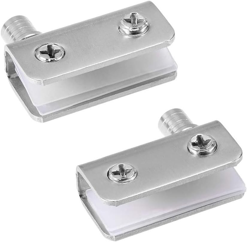 Edelstahl-glastürscharniere Mit Schwenkklemme Für 5–8 Mm Glas – Verstellbares Beschlagset Für Rahmenlose Schränke