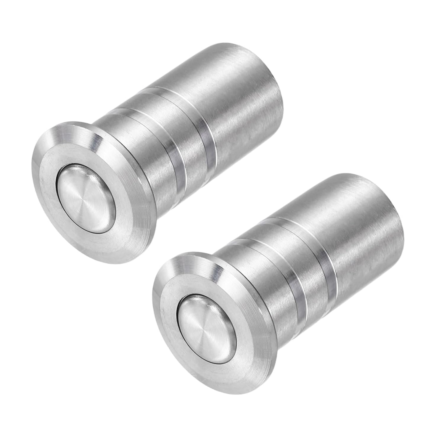 Stück Staubschutzkappen Für Türschließbleche 10 Mm/0,39 Zoll, Sichere, Staubdichte Schiebetüreinsätze Aus Edelstahl 304, Zylinderschlosszubehör, Silber