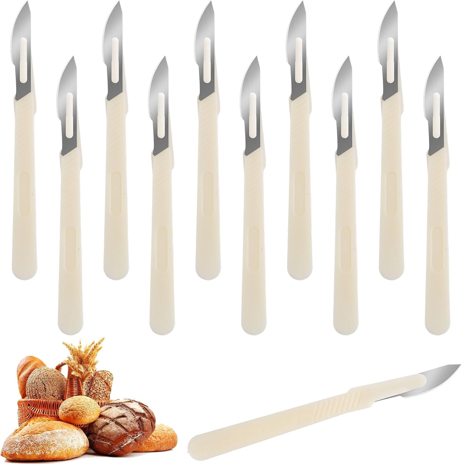 6-teiliges Set Mit 15,5 Cm Langen Brotmessern, Brotschneidewerkzeugen Und Bäckereizubehör