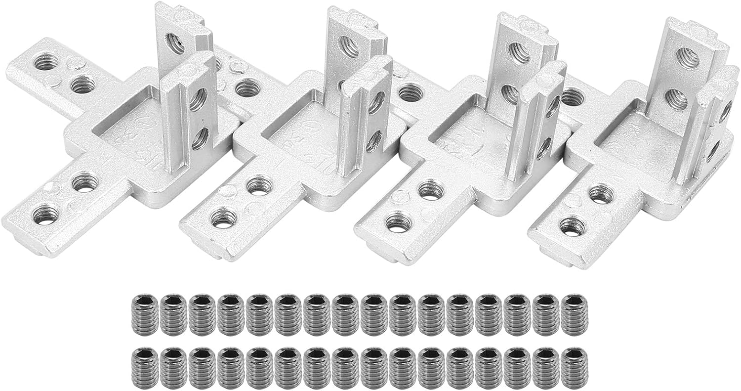 Satz Mit 4 3-wege-winkelverbindern Der Serie 3030, Inklusive Schrauben Für Standard-8-mm-aluminium-extrusionsprofile