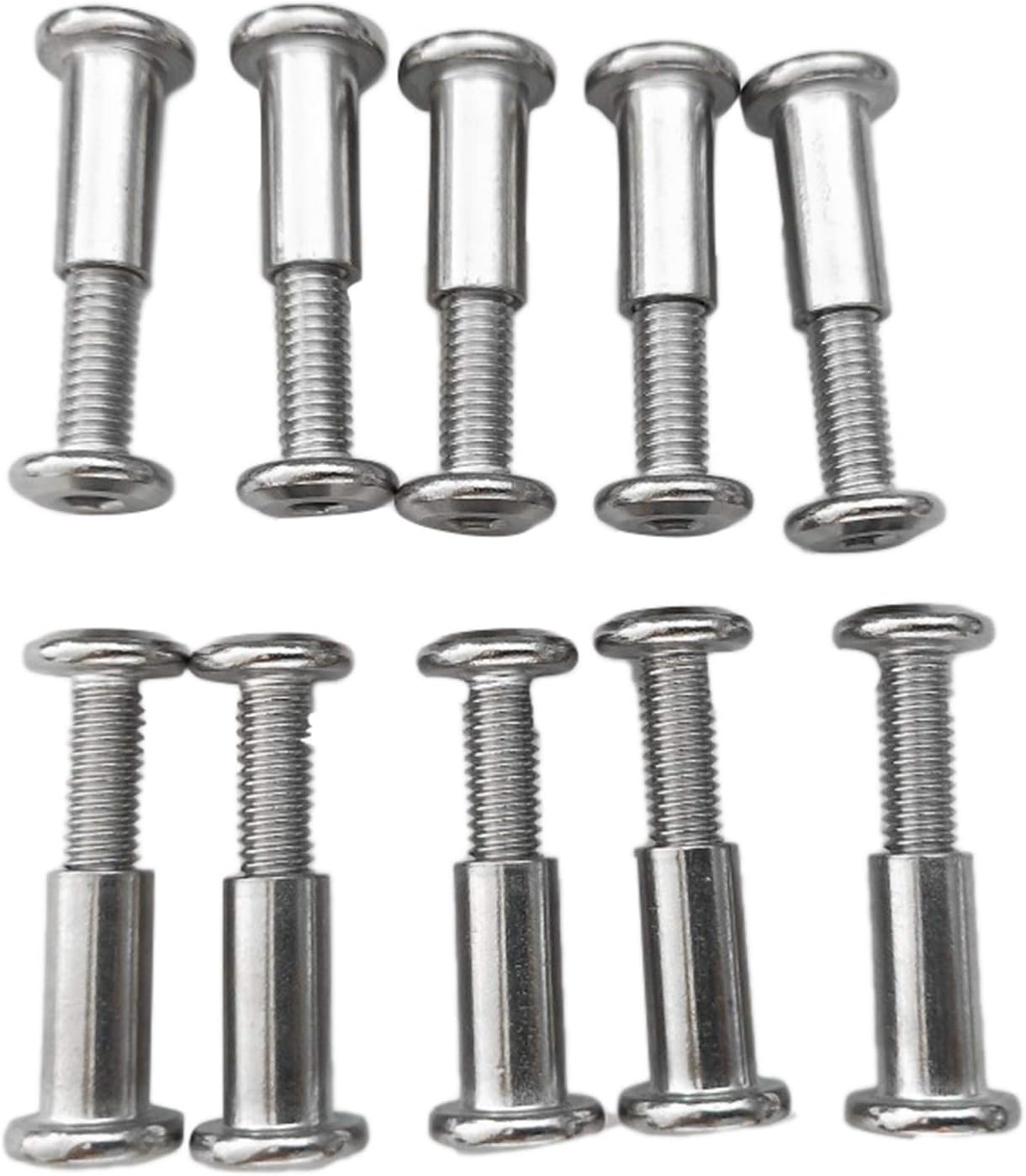 Packung Mit 20 Gewindestangen Für 8-mm-löcher, Außengewinde M6 X 20 Mm, Innengewinde M6 X 18 Mm, Für Gürtelschnallen, Lederbefestigungsschrauben