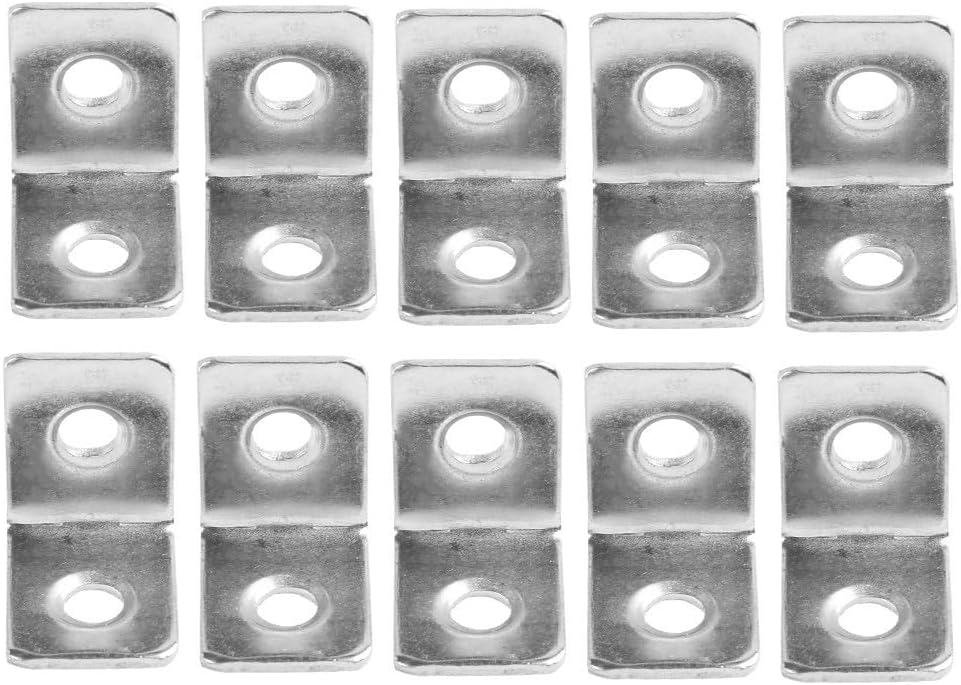 Set Mit 12 L-förmigen Eckverbindern – 15 X 20 X 20 Mm – Kleiner Rechter Winkel – Stabile Stahl-wandhalterung Für Schwebende Küchenregale, Bücherregale Und Vitrinen – Silber