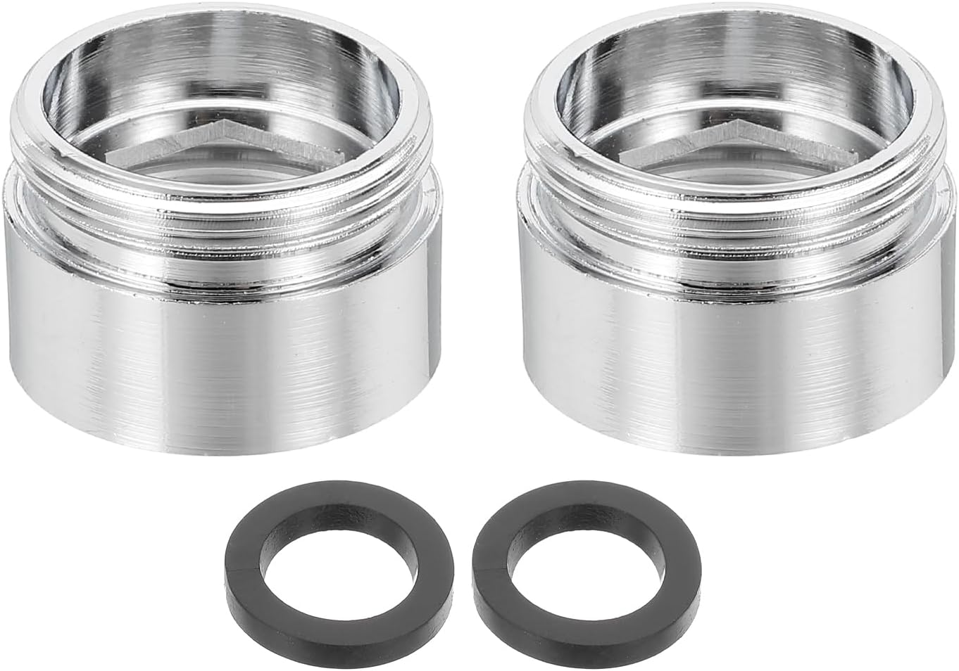 2-teiliger Wasserhahn-luftsprudler-adapter, 1/2"-innengewinde Auf M22-außengewinde Mit Dichtung, 15 Mm Länge, Wasserhahn-reduzier-luftsprudler, Küchenwasserhahn-adapter Für Gartenschlauch