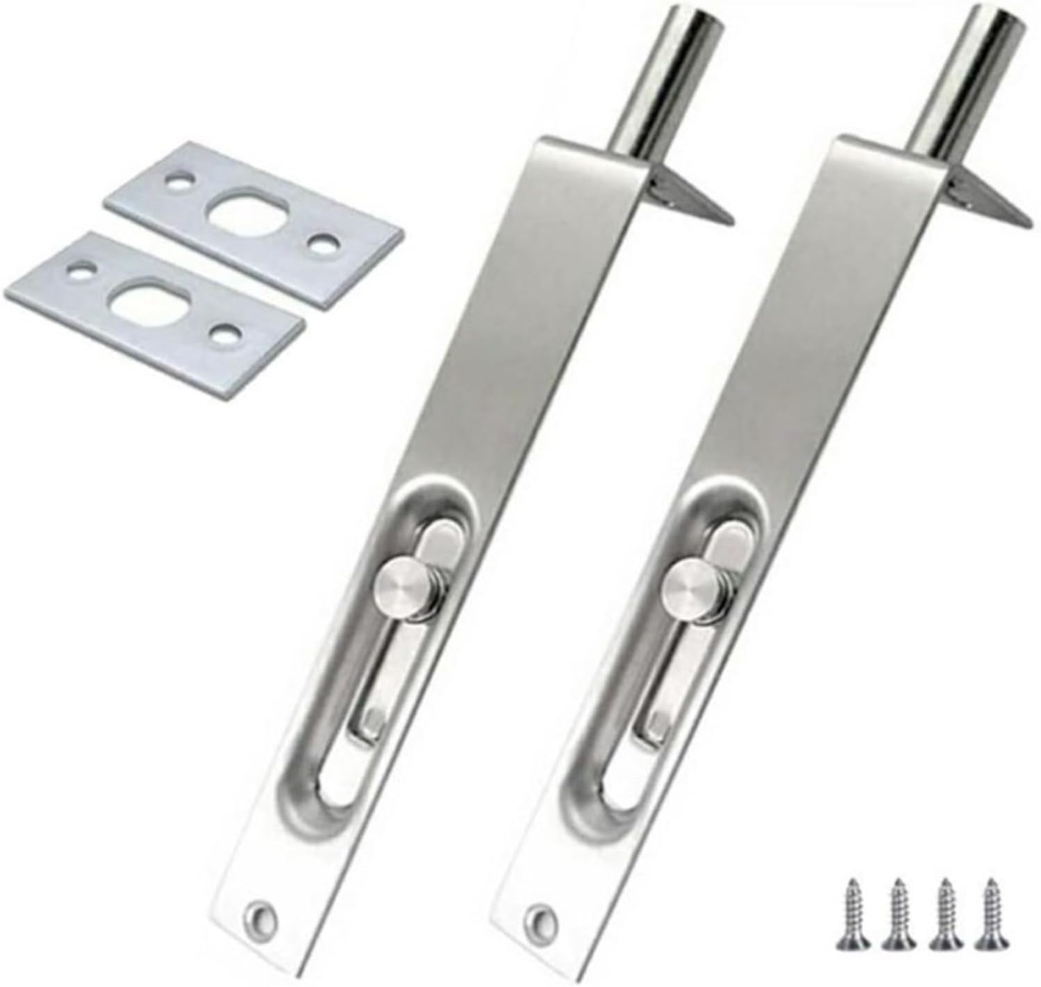 Set Mit 2 Verdeckten Sicherheitsriegeln Aus Edelstahl Für 6-zoll-französische Doppeltüren
