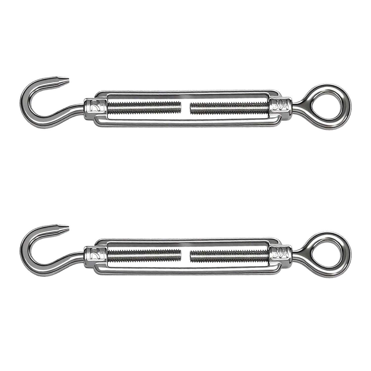 Stück 90-mm-kabelspanner Aus Edelstahl, Kabelspanner Mit Haken Und Öse, Verstellbarer Spanner Für Planen, Markisen, Pergolen Und Wäscheleinen – Korrosionsbeständig