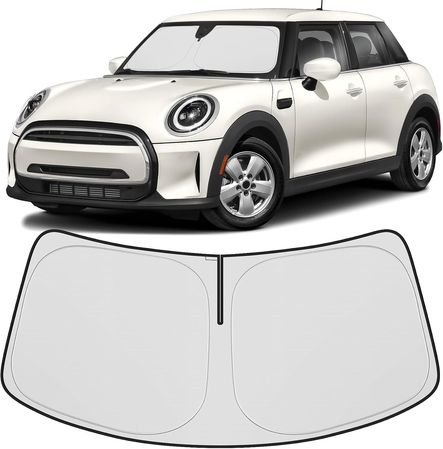 Sonnenschutzblende Für Die Windschutzscheibe, Kompatibel Mit Bmw Mini Cooper F55 Von 2015-2023, 2024 Und 2025, Faltbares Zubehör Zum Schutz Der Frontscheibe, Blockiert Uv-strahlen (für Mini Cooper Von
