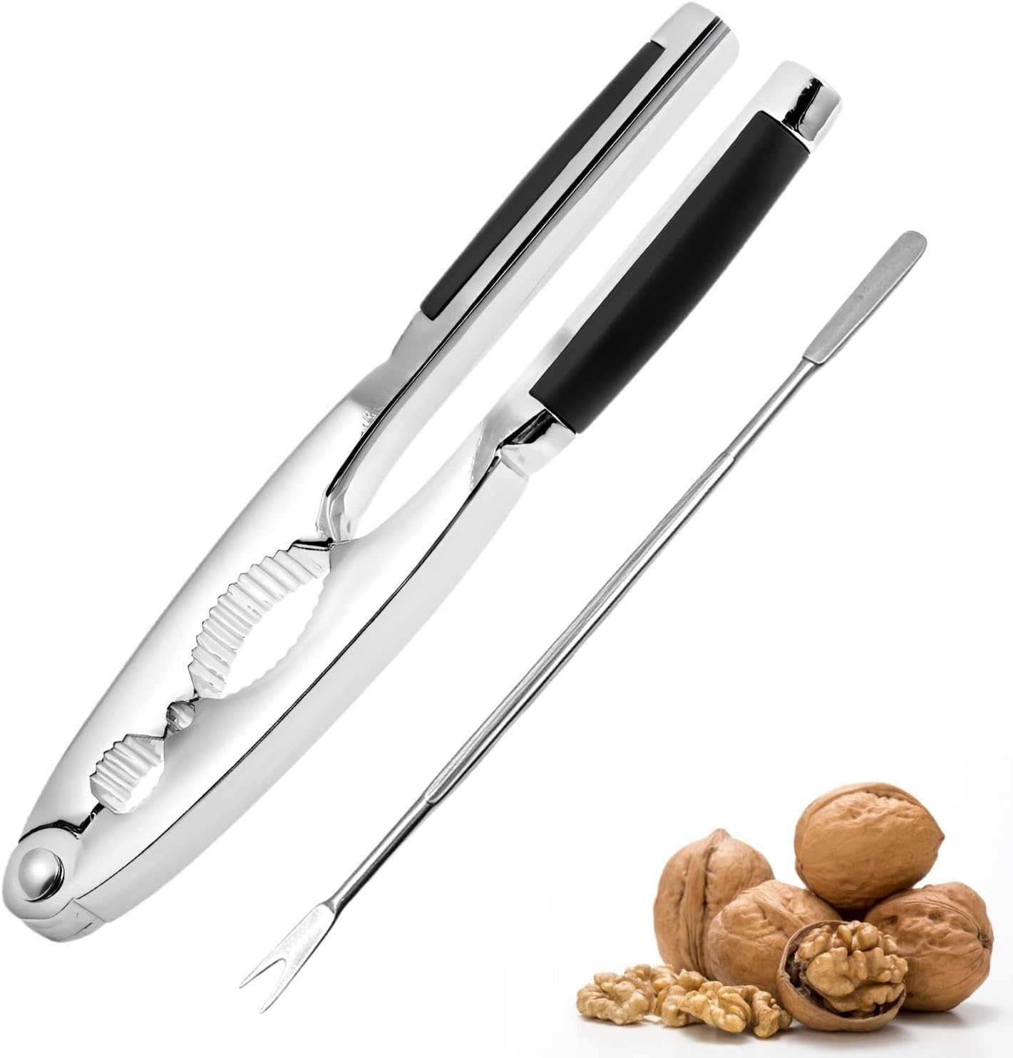 Nussknacker Mit Rutschfestem Griff, Gabel Aus Edelstahl