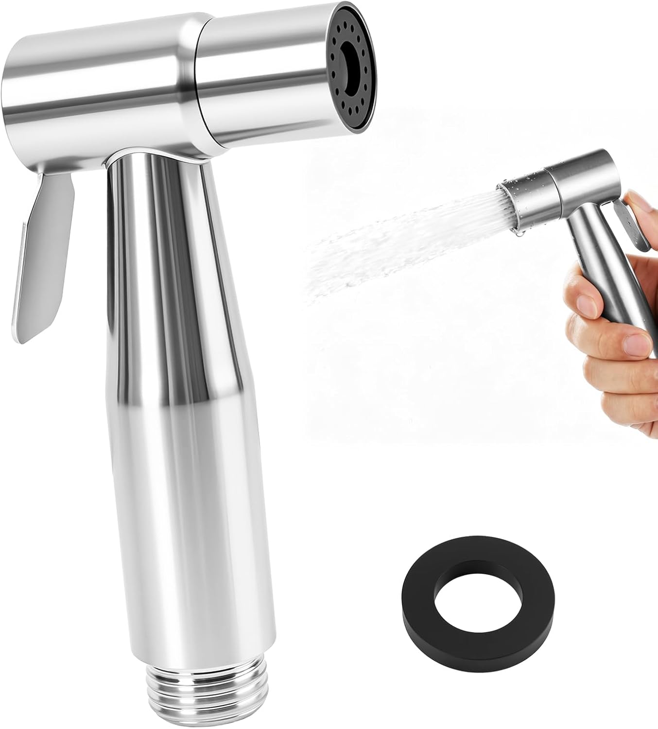 Bidet-duschkopf Aus Edelstahl 304, Manuelle Brause Für Toiletten, G1/2-anschluss, Silberfarben