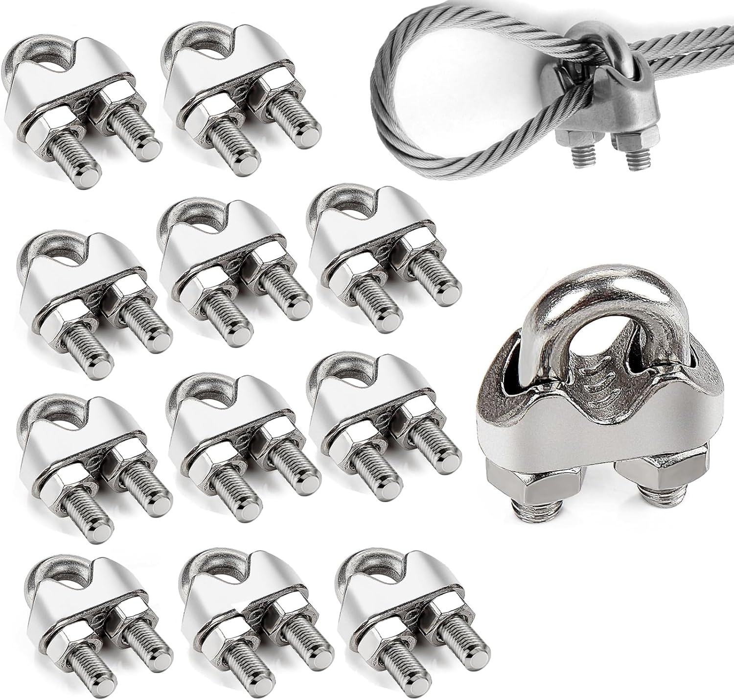 12 Stück Kabelbinder Aus Edelstahl, 6 Mm Metalldrahtclip, M6 Kabelbinder