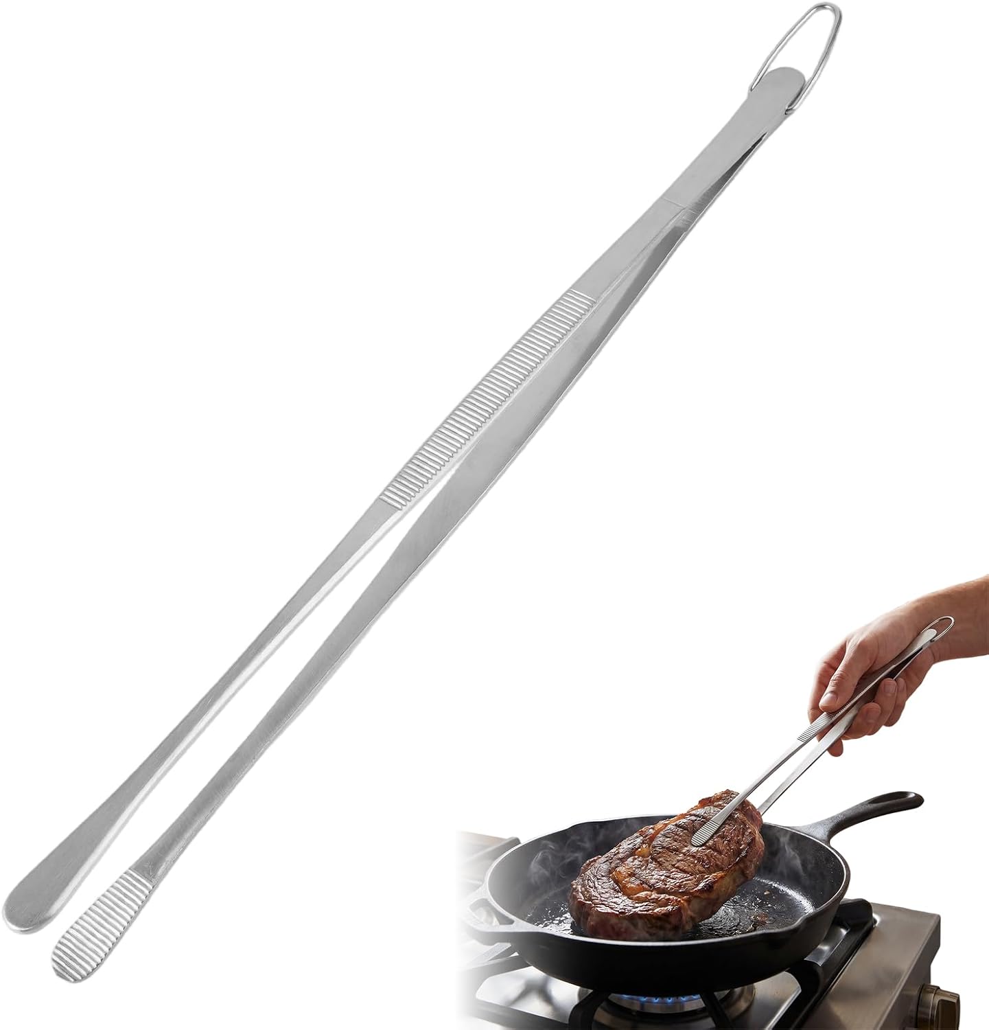 30,5 Cm Lange Küchenzange Aus Edelstahl, Kochzange