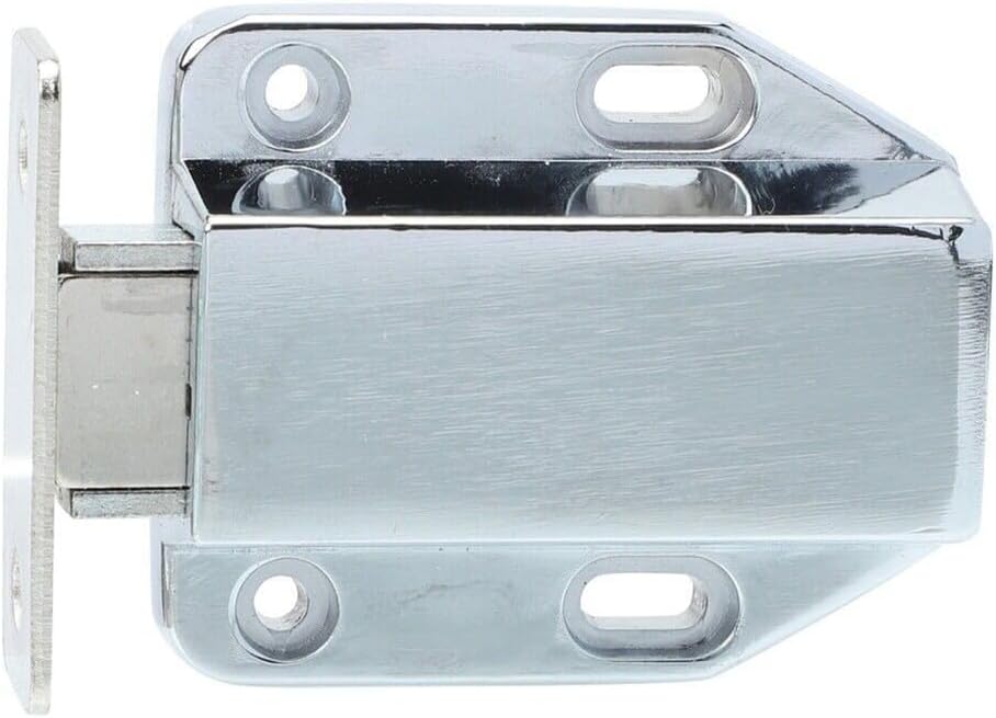 Druckverschluss Für Schranktüren – Federverschluss Aus Zinklegierung Für Schränke, Schubladen Und Wohnwagentüren – Silber, 6,5 X 4 X 2 Cm