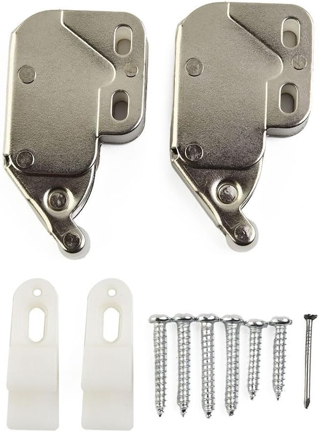 Set Mit 2 Push-to-open-schranktürriegeln – Federbelasteter Mechanismus Für Küchenschränke, Kleiderschränke Und Schubladen – Kein Griff Erforderlich – Abs-material