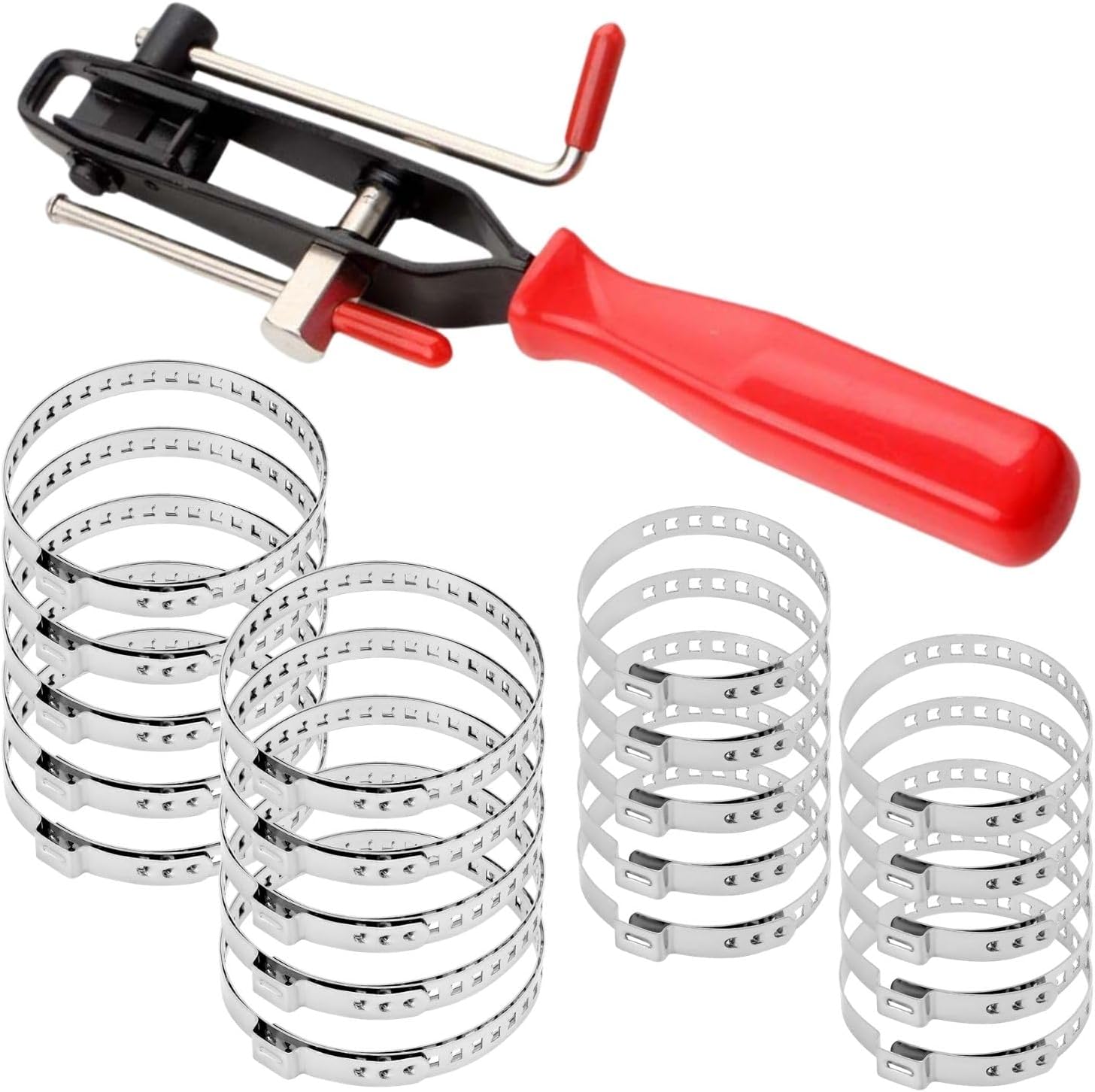 Set Mit 21 Cv-schlauchschellen Und Edelstahl-klemmzange Für Die Meisten Pkw Und Atvs