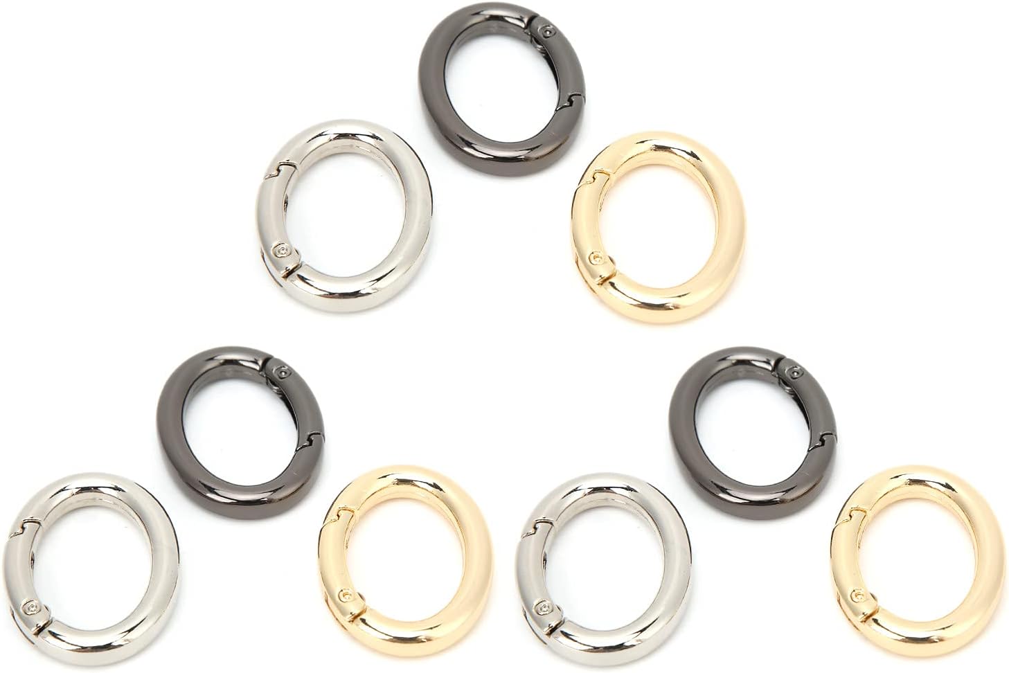 Ovaler, Offener Haken Aus Aluminiumlegierung Mit Federverschluss, Für Rucksäcke, Ketten, Bastelzubehör, Campingausrüstung, Outdoor-ausrüstung, 9 Stück
