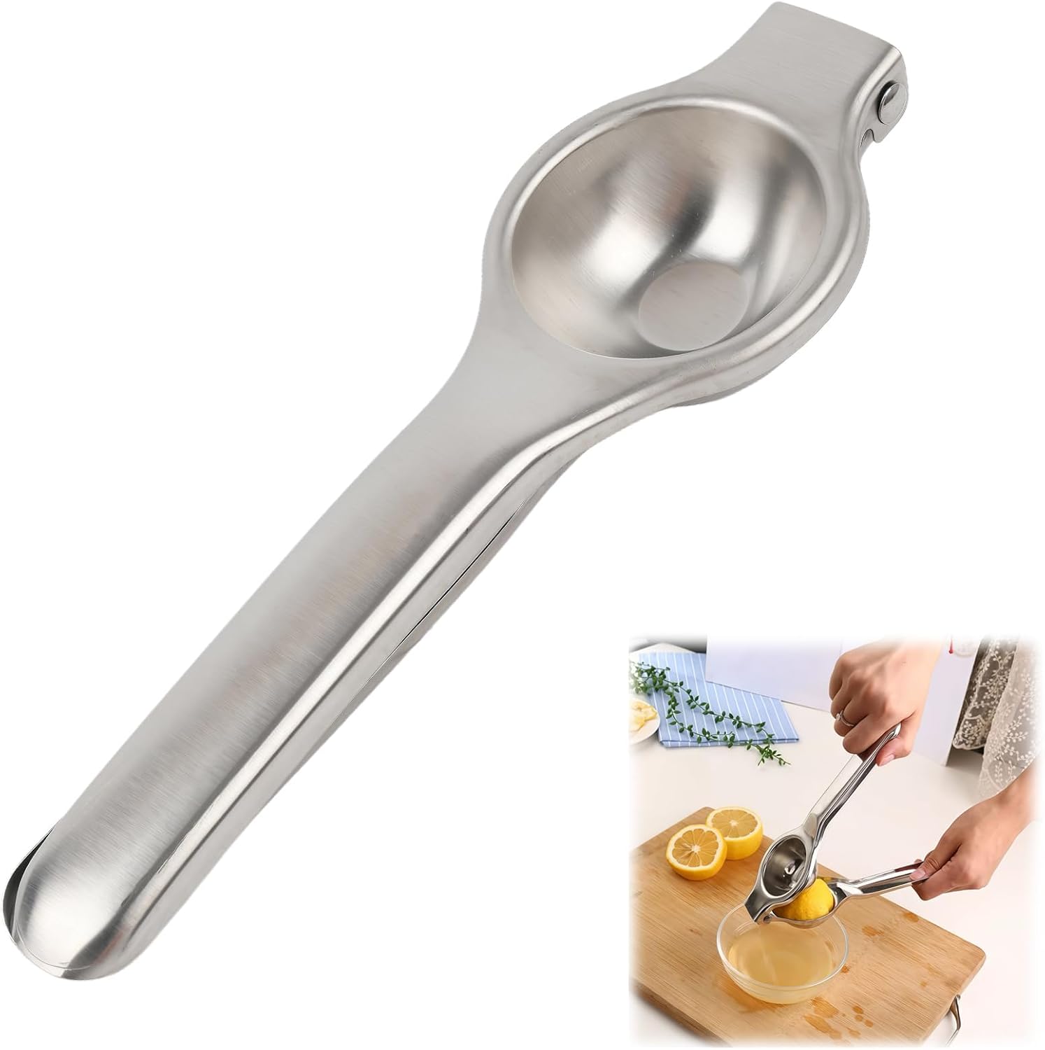 Manuelle Zitronenpresse – Hochwertige, Robuste Zitruspresse Aus Metall Für Zitronen, Limetten Und Orangen Ergonomisches Design, Leicht Zu Reinigen, Korrosionsbeständig, Spülmaschinenfest