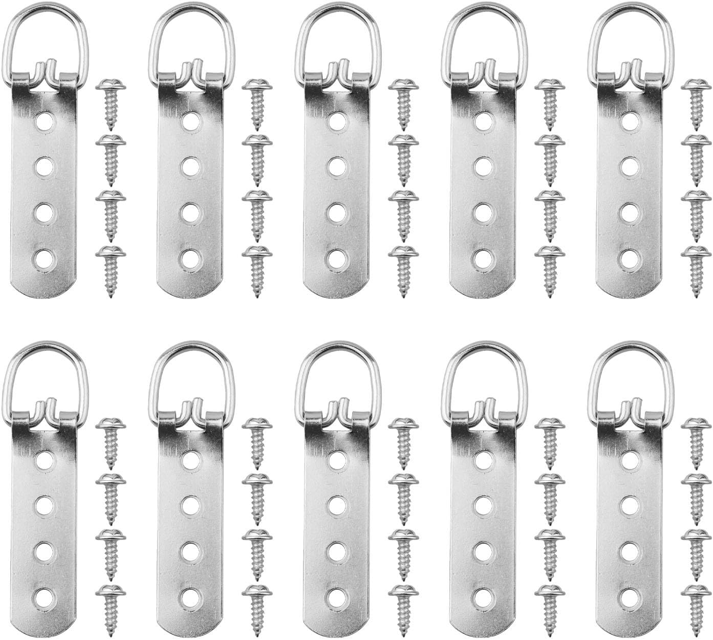 Set Mit 10 Vernickelten Wandhaken Für Bilderrahmen (10 Stück)