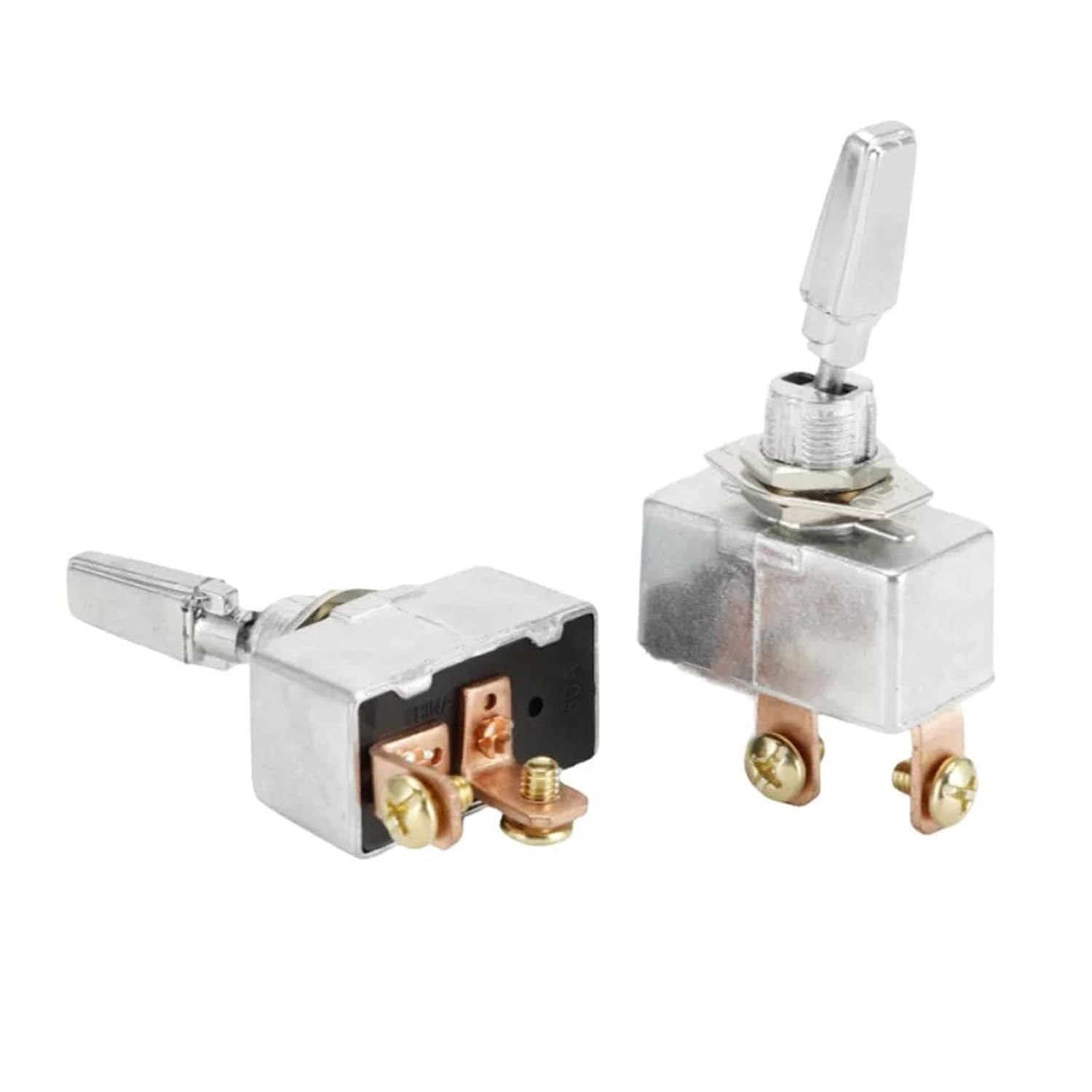 Set Aus 2 Metall-kippschaltern, 12 V 50 A, 2 Positionen Ein/aus