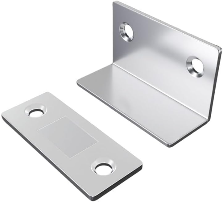 Ultradünner, 1,5 Mm Starker, L-förmiger Magnet-türriegel Aus Stahl (silber)