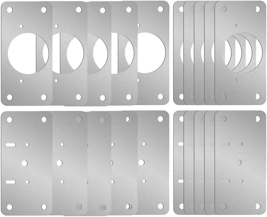 Set Mit 10 Paar Scharnierreparaturplatten Für Möbel, Schubladen Und Tische – Befestigungsmaterial Aus Edelstahl