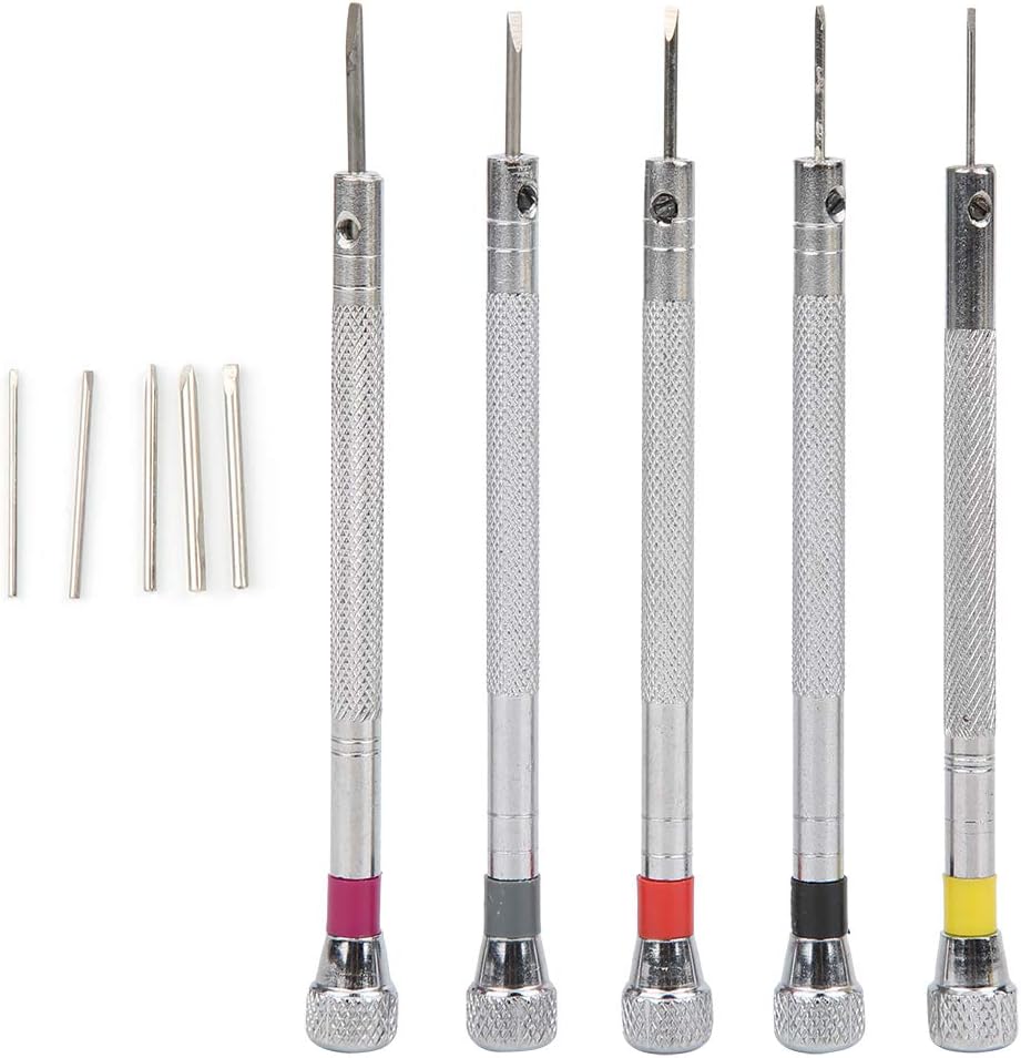 Schlitzschraubendreher-bit, Reparaturset Für Uhrengläser, 5 Ersatzschraubendreher, Legierter Stahl, Präzisionsgefertigt Für Laptops