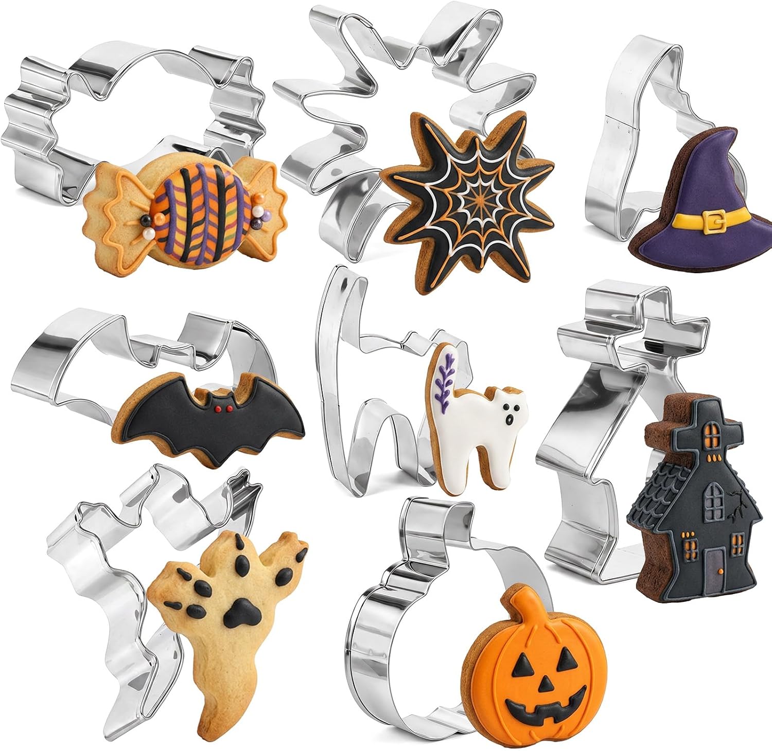 Set Mit 8 Ausstechformen Aus Edelstahl Für Halloween